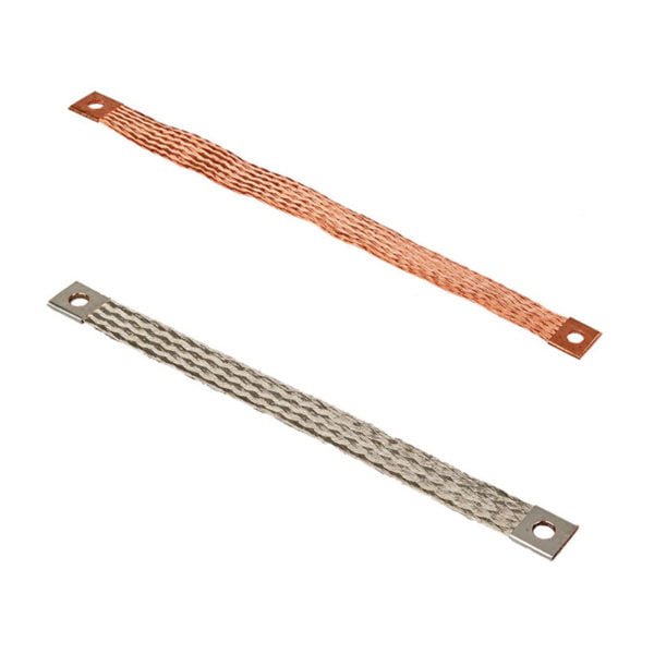 Flexible flat copper braid bond